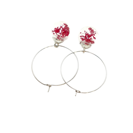 earrings with dry red flowers2